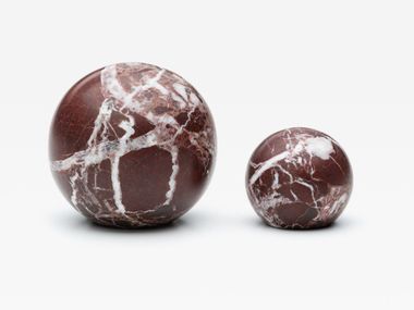 Levanto red marble furniture knob HUBBLE Lo & Co Interiors