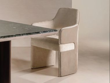 Fabric chair with armrests DRACO Longhi