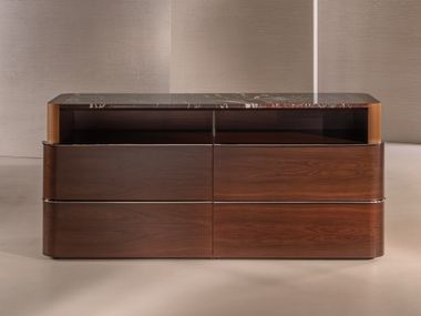 Wooden chest of drawers SEAN Longhi