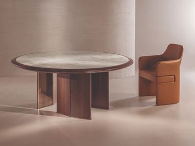 Round table with marble top SPECTRE Longhi