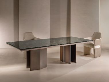 Rectangular table with marble top SPECTRE Longhi