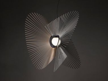 Anodized aluminium pendant lamp ALOURA Loomiosa