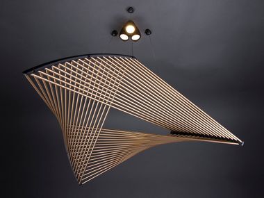 Anodized aluminium pendant lamp DELTA Loomiosa