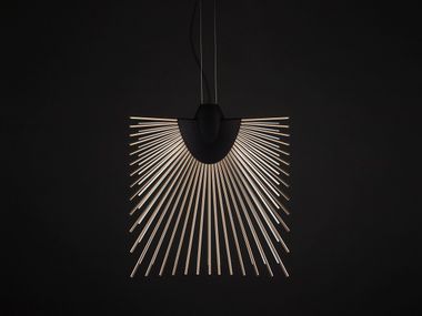 Anodized aluminium pendant lamp QUADRA Loomiosa