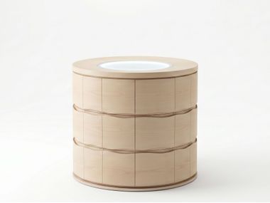 Island maple chest of drawers CYLINDRUS Ludovica Mascheroni