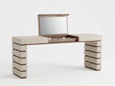 Leather-upholstered dressing table PITTI Ludovica Mascheroni