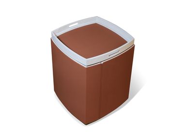 Leather side table with tray SERVOVOSTRO Ludovica Mascheroni