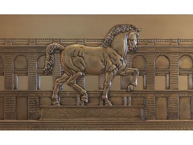 Cadre en placage bois effet bronze SFORZESCA Ludovica Mascheroni