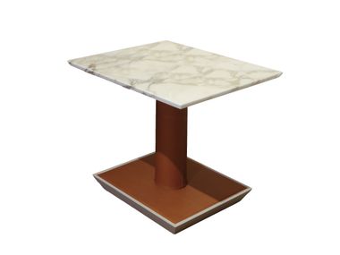 Rectangular coffee table with central base SOMNIUM Ludovica Mascheroni