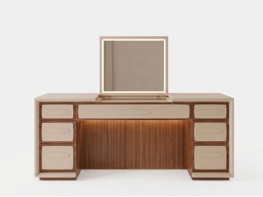 Mahogany dressing table with leather upholstery SPECTRE Ludovica Mascheroni