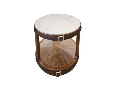 Canaletto walnut coffee table with marble top VIA CONDOTTI ESSENCE Ludovica Mascheroni