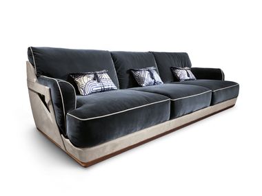 Sofa upholstered in fabric and nubuck VIA CONDOTTI Ludovica Mascheroni