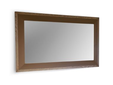 Rectangular framed wooden mirror VIA DELLA SETA Ludovica Mascheroni