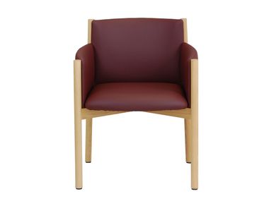 Chaise rembourrée en cuir avec accoudoirs FRAME IN Luxy