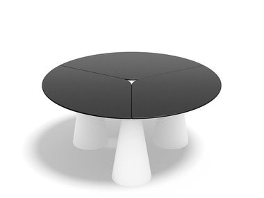 Round garden table with central base CLAN Lyxo Design