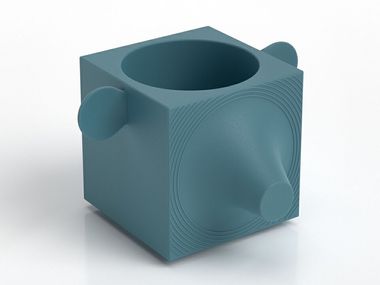 Square polyethylene garden vase FERA CAPO Lyxo Design