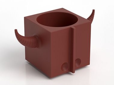 Square polyethylene garden vase FERA OROT Lyxo Design