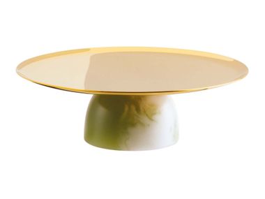 Round stainless steel cake stand with semispherical base MADAME Sambonet