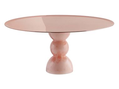 Large stainless steel cake stand with resin base MADAME Sambonet