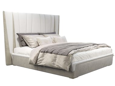 Fabric double bed with upholstered headboard MAJESTIC  L