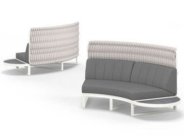 Curved modular fabric garden sofa MUNIA NAYA LH MAMAGREEN