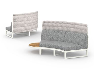 Curved modular fabric garden sofa MUNIA NAYA RH MAMAGREEN