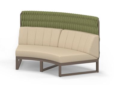 High-back curved modular fabric garden sofa MUNIA NAYA CH MAMAGREEN