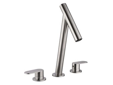 Rubinetto per lavabo a 3 fori da piano in acciaio inox MARC MAMOLI