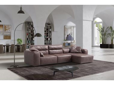 MANHATTAN PIPING Sectional leather sofa with chaise longue By Marinelli ...