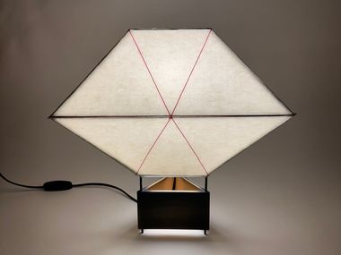 Table lamp with Hanji paper lampshade BIIIT 005 MANO Design Studio