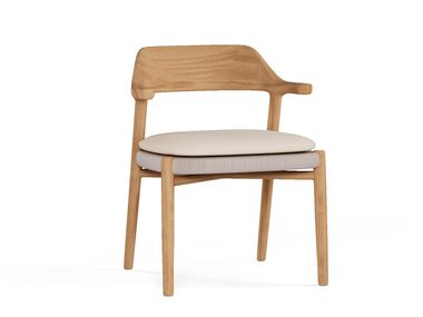 Teak garden chair with armrests YIKO MANUTTI