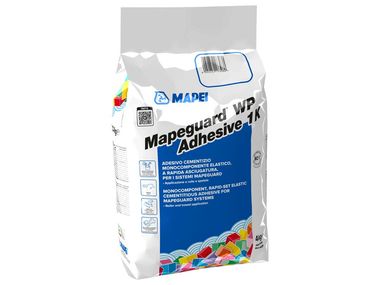 One-component elastic cementitious adhesive MAPEGUARD WP ADHESIVE 1K MAPEI