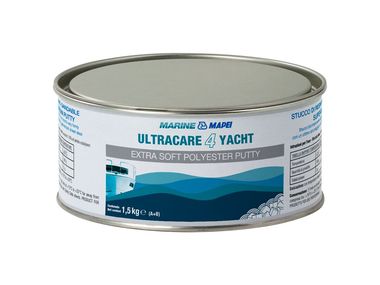 Spreadable and sandable polyester resin putty ULTRACARE YACHT EXTRA SOFT POLYESTER PUTTY MAPEI