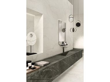 MARVEL SHINE White-paste wall tiles with marble effect By Atlas Concorde