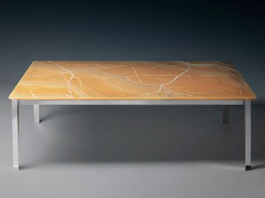 Rectangular onyx coffee table ONICE 45 LUNGO MAS Design
