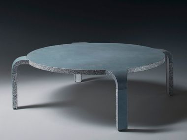 Mesa de centro redonda baixa de cimento SALTO BASSO MAS Design