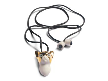 Anhänger aus Porzellan MASKED CAT Lladró