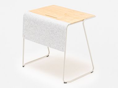 Escritorio rectangular en acero y madera LOOP MDD