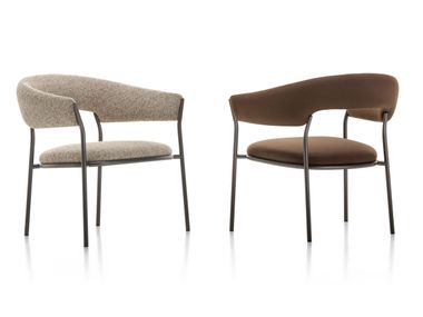 Open back metal easy chair ARCHIE mdf italia