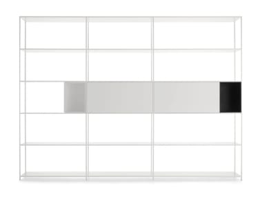 MDF Italia, MINIMA A TERRA Libreria a giorno in alluminio