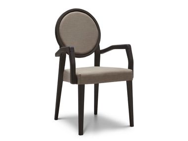 Stackable medallion chair with armrests MEDAILLON 191 Origins 1971