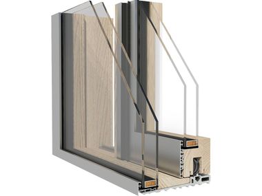 Aluminium and wood sliding window ANIMA Ghost MENABALLI