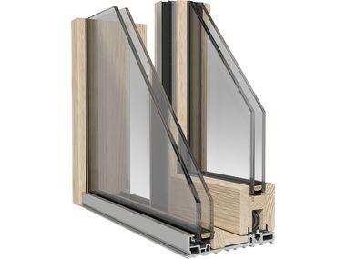 Wooden sliding window AURA Ghost MENABALLI