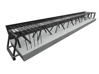 Mixed steel-concrete beam MTR® C BEAMS METAL.RI