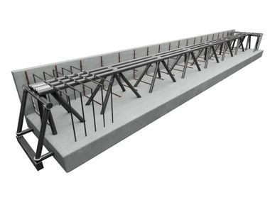 Mixed steel-concrete beam MTR® C BEAMS METAL.RI