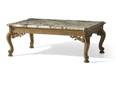 Louis XVI lacquered rectangular marble coffee table MG4027 OAK