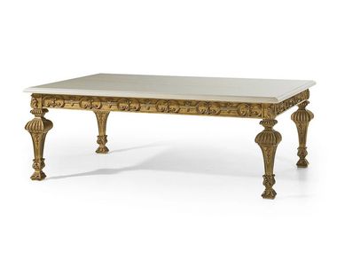 Rectangular marble coffee table MG4087 OAK