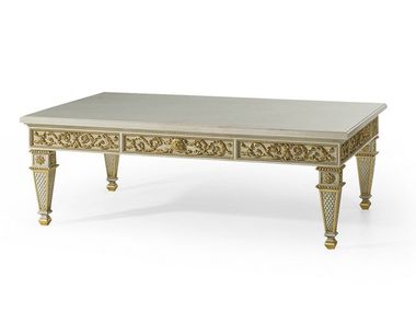 Rectangular marble coffee table MG4117 OAK