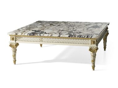 Lacquered rectangular marble coffee table MG4127 OAK