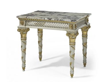 Lacquered rectangular marble coffee table MG4128 OAK